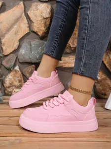 Women's Low Top Casual Sneakers, PU Leather Rubber Sole, Breathable Sporty Design, Multiple Colors Available, All-Season Comfort