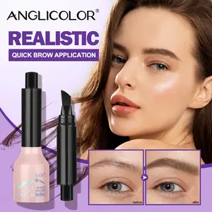 1pcs Angled Liquid Brow Pen - Hair-Like Strokes, Waterproof & Smudge-Proof, Multiple Shades Brows & Hairline-Ups, Unisex Design, Ideal Holiday Gift
