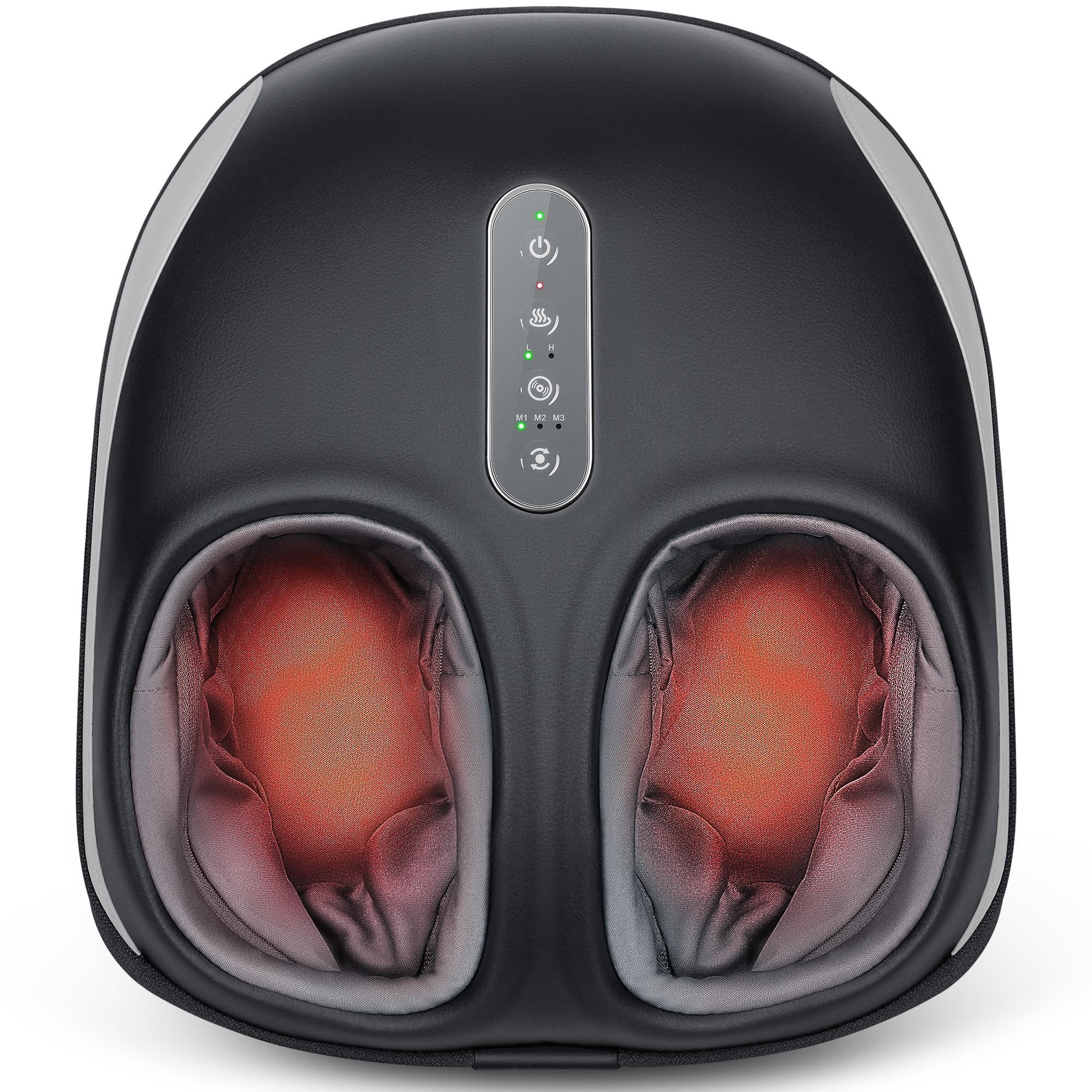 Nekteck Foot Massager Machine with Heat, Deep Kneading Shiatsu Foot Massager with Air Compression, Multiple Massage Mode