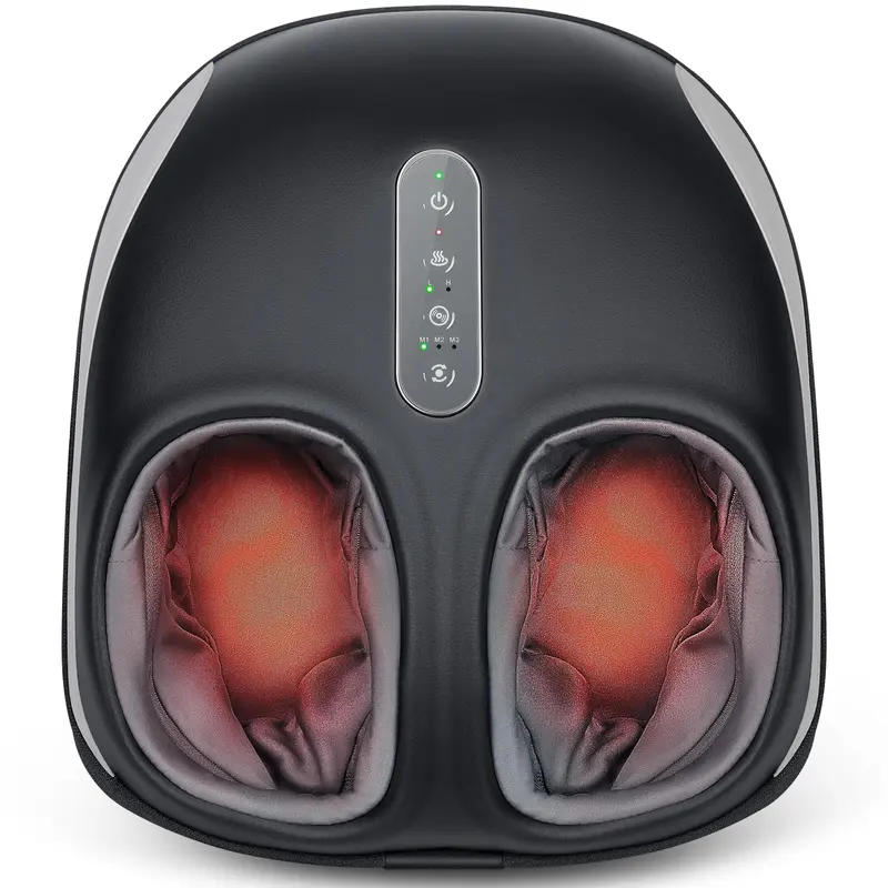 Nekteck Foot Massager Machine with Heat, Deep Kneading Shiatsu Foot Massager with Air Compression, Multiple Massage Modes & Adjustable Intensity