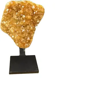 Citrine Cluster with Display Stand