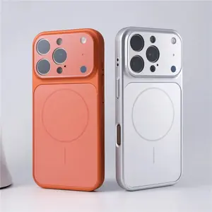 Full Camera Lens Protection Matte Plating Magsafe Case For iPhone 17Air 14 15 16 17Pro Max Hit Color Shockproof Hard Back Cover Cellphone Protective