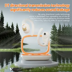 High aesthetic headphones, Valentine's Day gift, open sports headphones, soundproof, low latency double-sided speakers with microphone, suitable for office calls, driving, listening to music and games Audio Headset