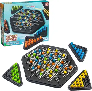 Chain Triangle Chess Game for Kids Ages 3+,EducationalToy for Family Game Nights, 2 Players - Board Game chaintriangle