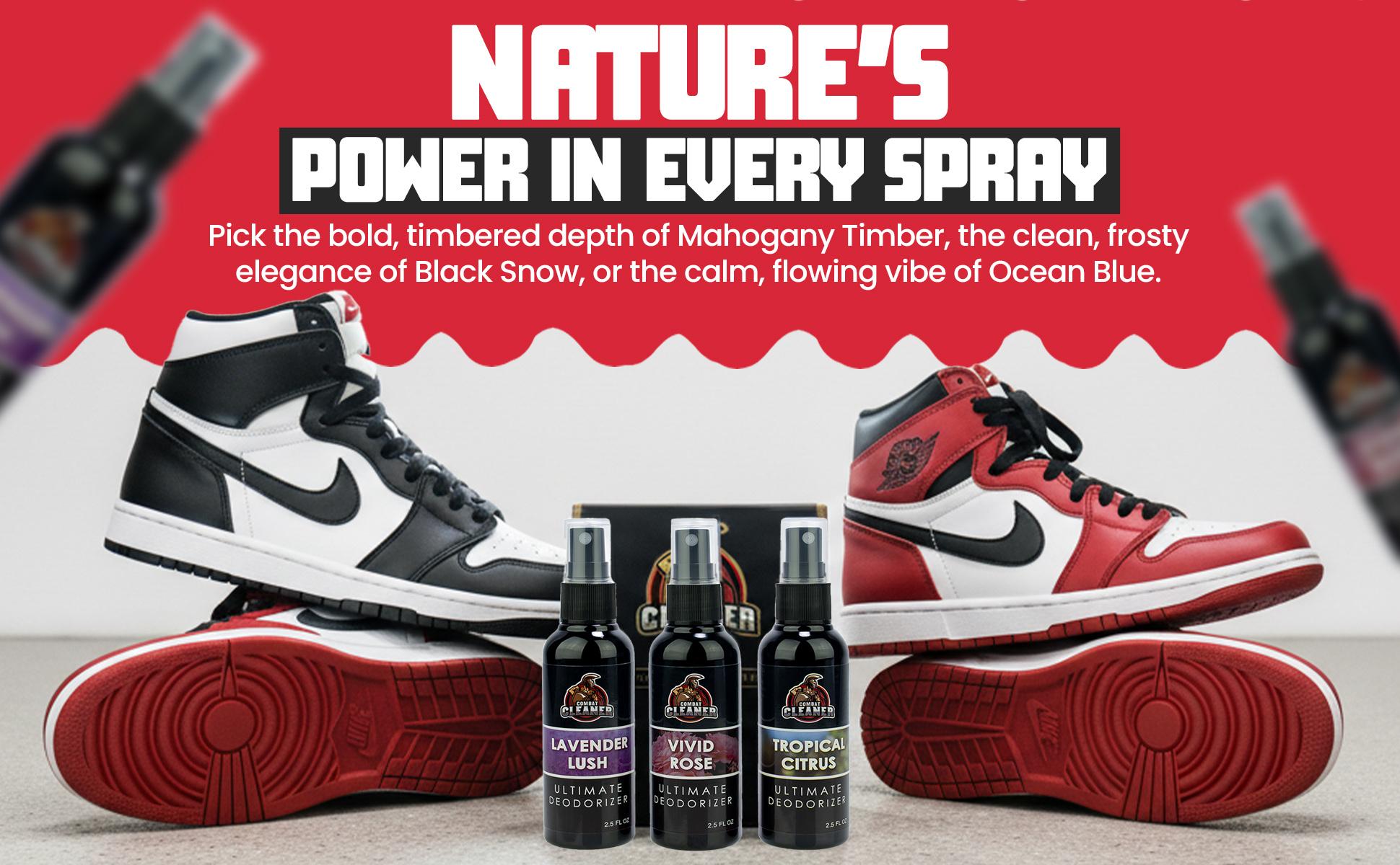 Women's Shoe Deodoriser Spray 3-Pack – Odor Eliminator for Sneakers, Gym Bags & Gear | 3 Fresh Scents