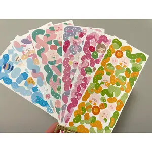 12 Sheets Confetti Ribbon Deco Sticker
