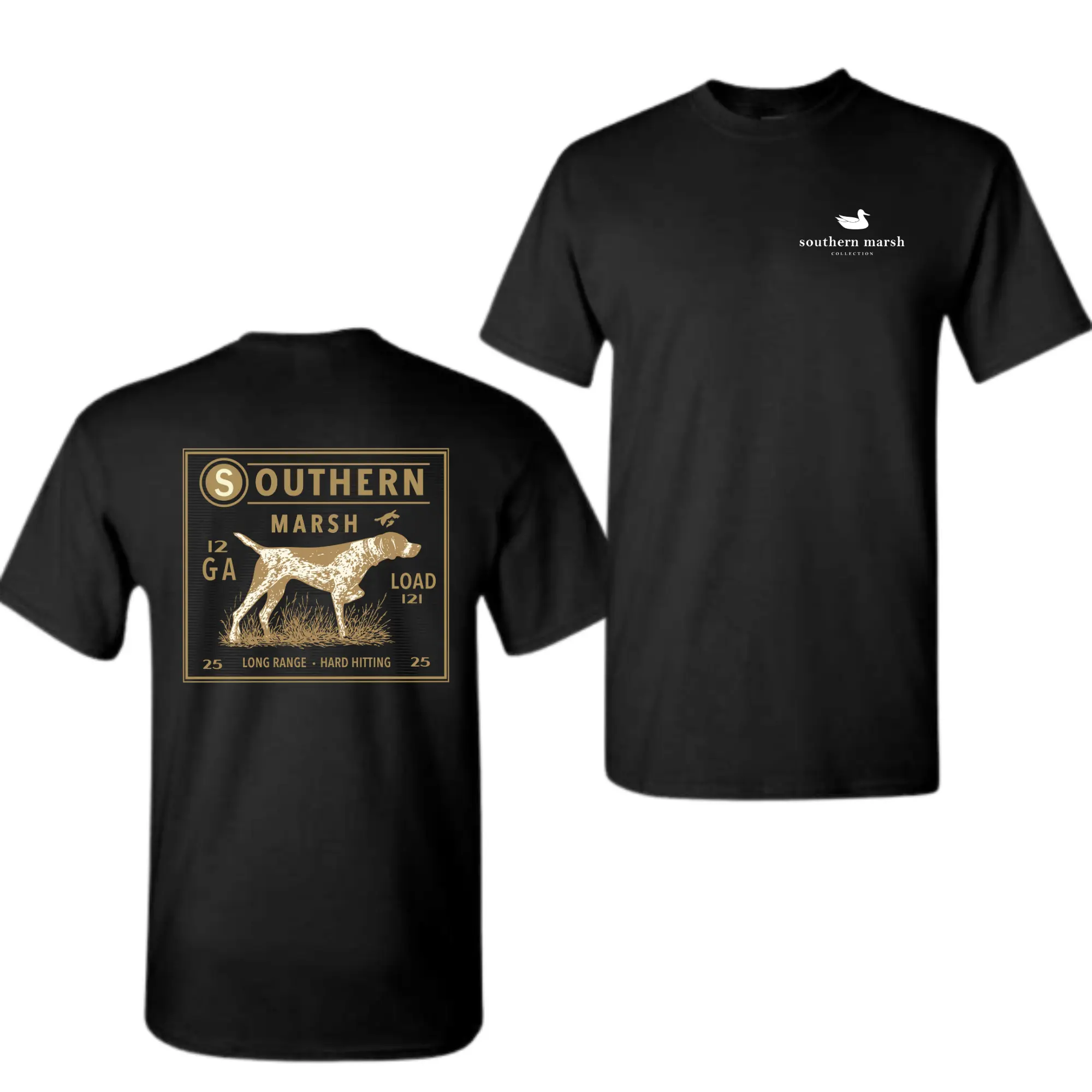 Southern Marsh Men’s Gray Pocket T-Shirt, Outdoor Dog Hunting Graphic Tee, Casual Cotton Shirt for Men Women, Southern Style Streetwear, Clothing Merch, Men’s T-Shirts, Summer T-Shirts, Vintage Tees