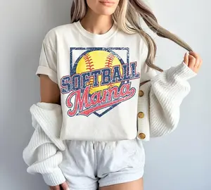 Softball Mama T-shirt, softball mom t-shirt, softball season t-shirt, Retro softball shirt Vintage Softball Game Day Softball Shirt