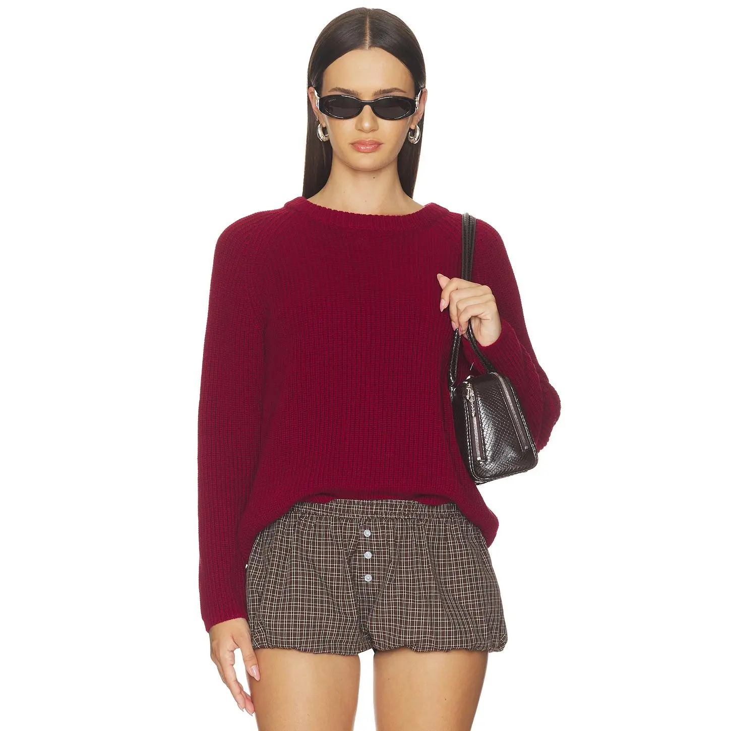525 America Jane Pullover Sweater in Dark Cherry