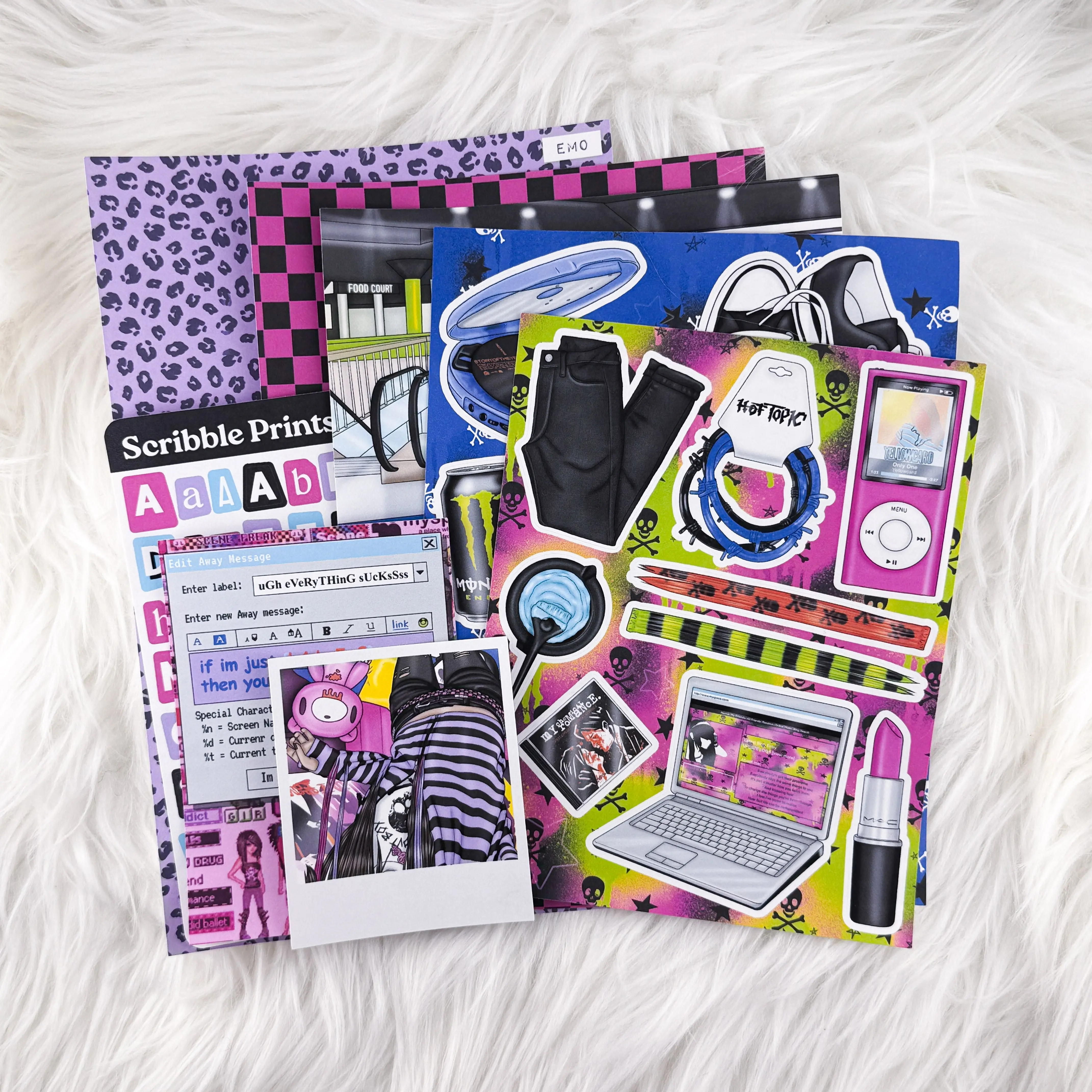 Emo Junk Journal Sticker Kit