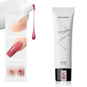 TRICOLOR FISH Polyurethane Nail Polish - Creamy White 30ML Gel for Natural Nail Strengthener 3D DIY Hard Gel Manicure, Make White Nail Polish at Home