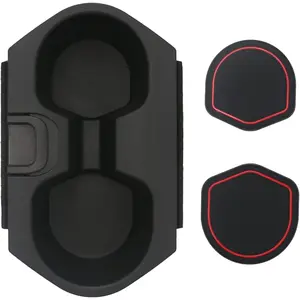 Civic Cup Holder Insert w/Coaster for Center Console Compatible with 10th Gen Honda Civic Lx Ex Si Accessories Coupe Sedan Hatchback Sport 2016-2020 83446-TBA-A01ZA