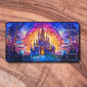 Lorcana Playmat Castle, Lorcana Playmat with Zones, Card Playmat, Unofficial Lorcana Play mat, Gifts for Gamers, Gaming Mouse Pad Desk Mat