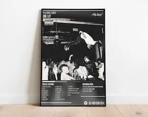 PLAYBOY CARTI - Die Lit Music Album - Digital Poster - Music Poster - Vintage Poster - Album Cover Poster - Wall Art - Gifts for him