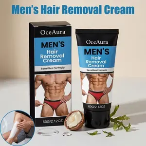 Men’s Hair Removal Cream Gentle Painless Depilatory Cream Effective Hair Remover for Body Legs Armpit Quickly Smoothing Skin
