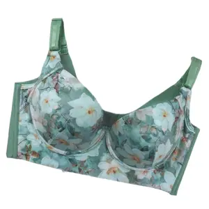 Brazier La Primavera Brasier: Spring Bra with Floral Design, High Coverage, Adjustable Straps, Tight Fit, and Comfortable Fit for Everyday Wear - Womenswear Elegance Essential Style