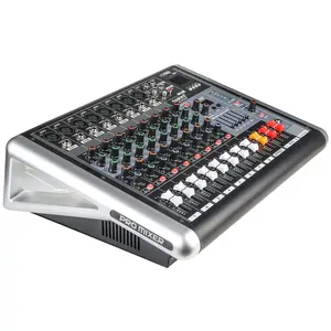 METYONLASER Digital 8-Channel Audio Mixer Amplifier - 2x300W Output, Bluetooth, USB, DSP Reverb Controller & DSP Effects, 16 Sound Modes, XLR/Mic Plug, Plug Compatibility, Smartphone Connectivity for Live Perform Speakers
