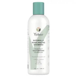 Yobee Naturally Rebalancing Shampoo – Sulfate-Free Dry, Flaky & Itchy Scalp Care | Nourishing Probiotic Shampoo with Organic Honey, Turmeric, Vitamin B12 & Oat Blend | Dandruff, Eczema & Psoriasis Relief Haircare | Doctor Founded - 4 Oz