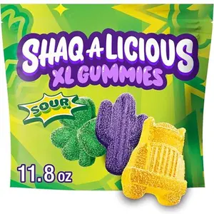 SHAQ-A-LICIOUS XL GUMMIES Sour Chewy, Candy Bag, 11.8 oz (Pack of 2)