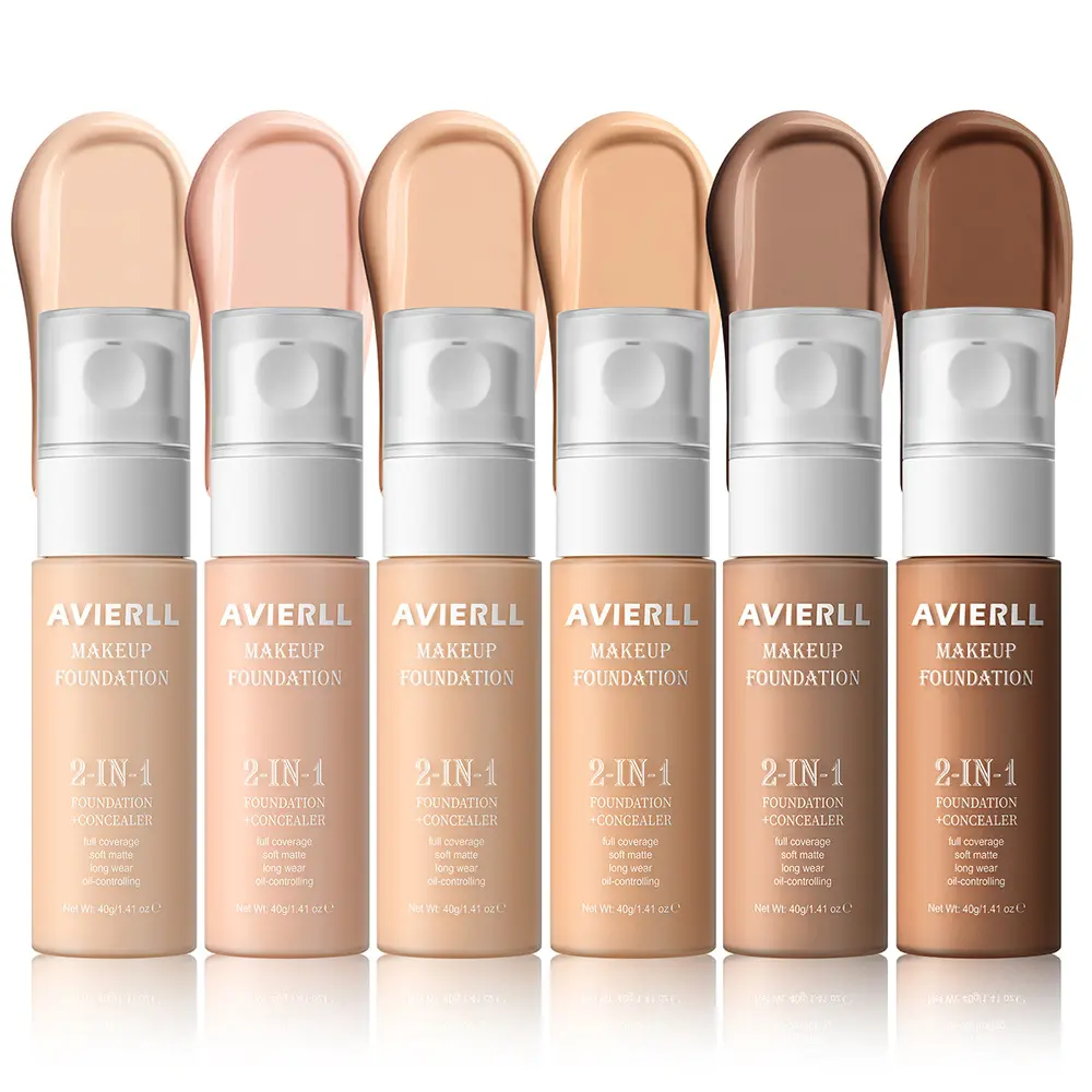 Hydrating Oil Control Buildable Matte Finish Flawless Complexion Foundation Concealer, Concealer Foundation Makeup, Waterproof, Sweatproof, Full Coverage, All Day Coverage Easy Application Long-Lasting No Smudge, Mixed/oily Skin Daily Outdoor Use