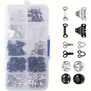 1set 50 pairs of 3 styles of skirt buckles, collar hooks, and pants hooks with concealed buckles. Sewing button clothing fixing tool with metal button fasteners Crafting Sewing Tools. Suitable for DIY pants, skirts, dresses, and hand sewing