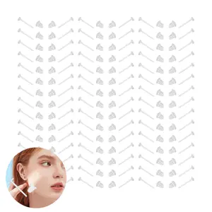 3mm Invisible Plastic Earring Stud Blanks Pins, Clear Tiny Head Findings, DIY Earring Supplies 200Pcs(100Pairs)