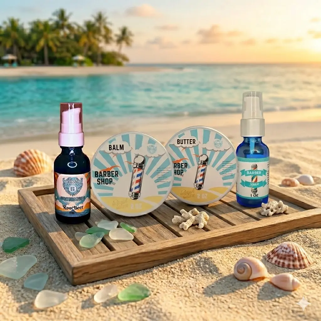 Barbershop Complete Set -Beard Oil, Beard Butter, Beard Balm, Liquid Beard Butter