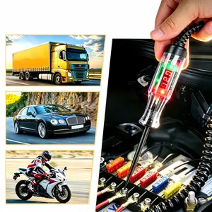 Test Light Automotive 3-120V DC LED Digital Circuit Tester with Voltage Display, Auto Bidirectional Voltage Tester, Electric Test Probe Pen for Car Battery Polarity Continuity Fuses