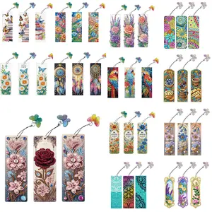3pcs DIY Special Shaped Diamond Art Painting Bookmarks Kits for Bookworms