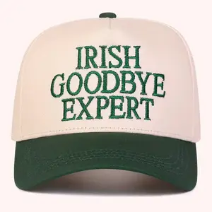 Irish Goodbye Expert Embroidered Baseball Cap Vintage Soft Cotton Adjustable Hat Trendy Streetwear Gift for Men & Women