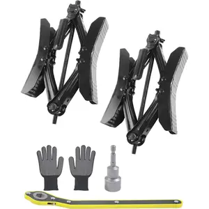 RV Wheel Chocks,Car Accessories Anti-Move Camper Wheels Chocks,Heavy Duty Truck RV Tire Scissor Locking X Chock,Fits 3.5" to 12" Wheel Gaps,Use for Travel Trailers,Campers,Heavy Duty Trucks