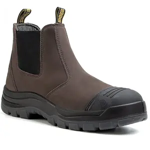 HANDPOINT COF822 Composite Toe Waterproof Working Boots Safety Static Dissipative Working Shoes (Dark Brown)