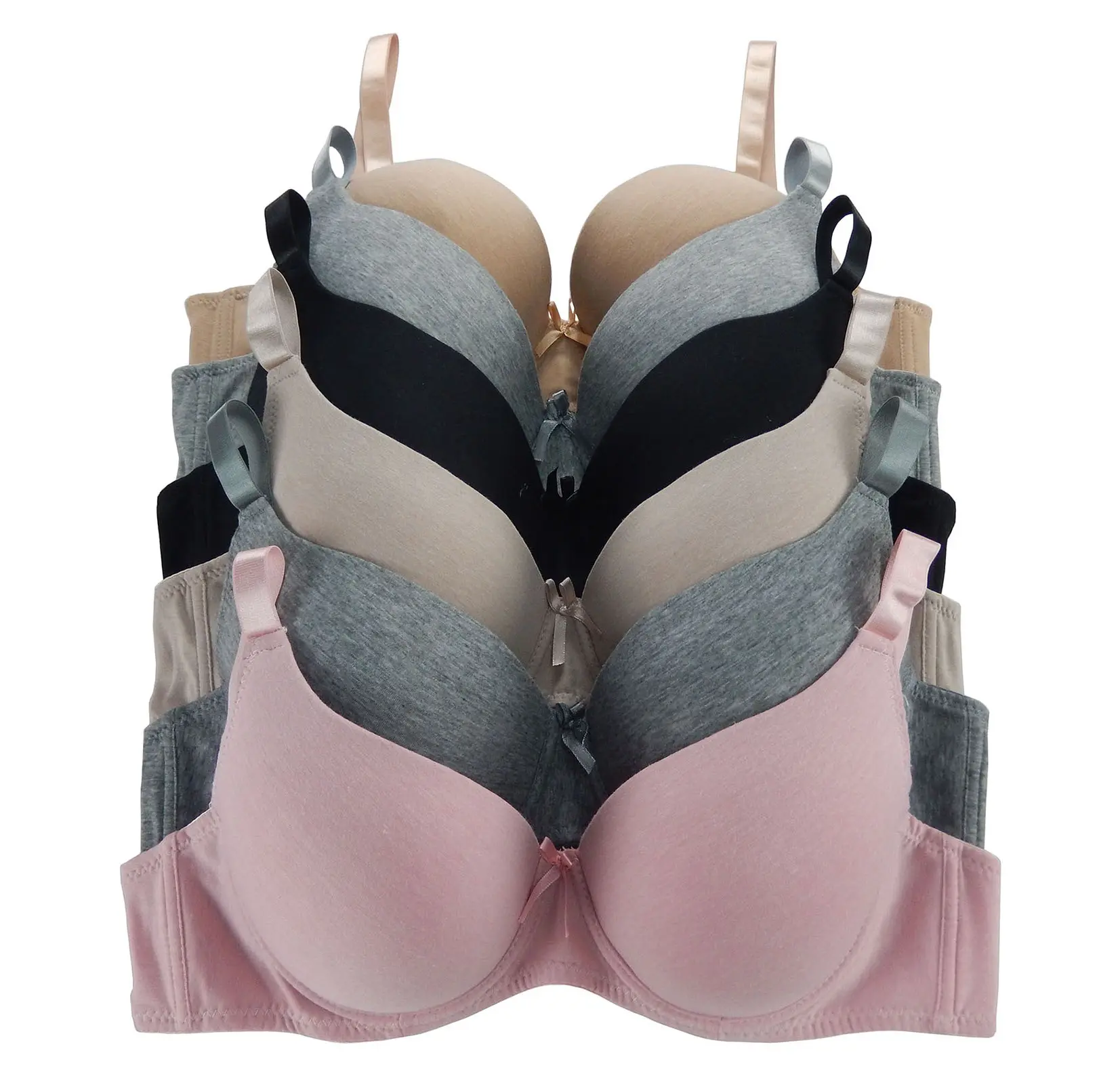 Women's 6 Packs Underwire Cotton Bras