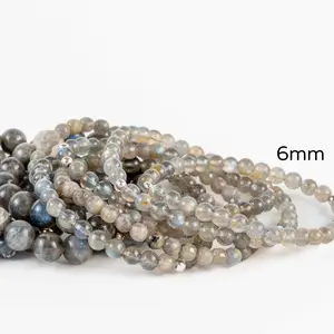 6mm Labradorite Bead Bracelet – Mystical Protection & Transformation