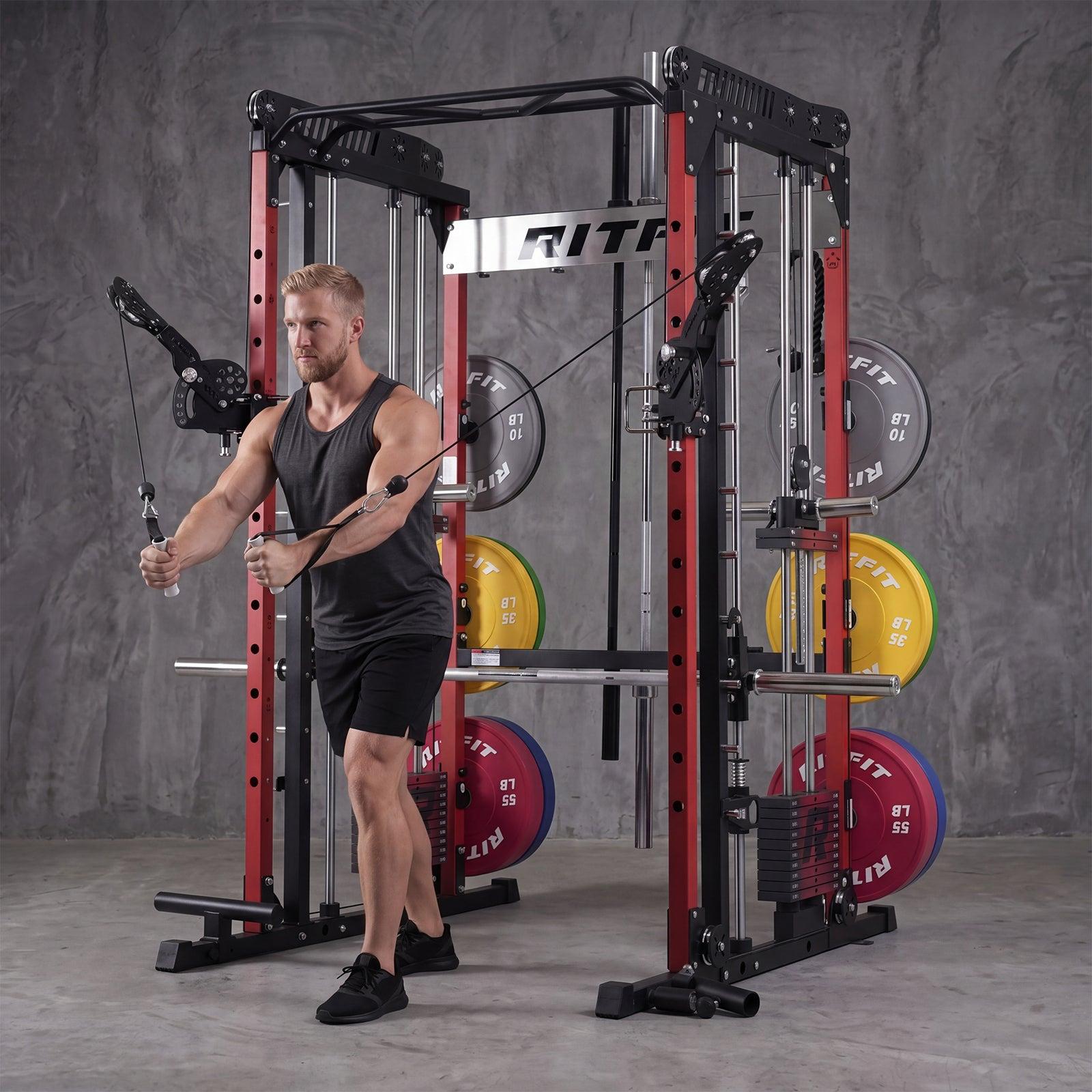 RitFit TAM1 Tornado Articulated Arm Attachment (Q235 Steel, Exclusively for M1 PRO) - 360° Adjustable Strength Training Lever Arms, 320lbs Capacity, Rock-Solid Stability, Smooth Quieter Cable Feel, for Flys, Presses, 8-Bearing Large-Roller System, 9 Horiz