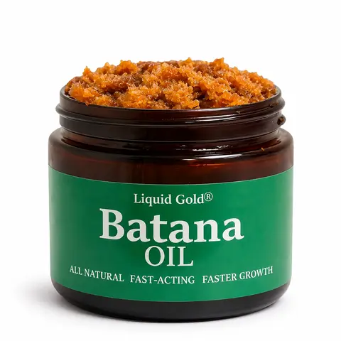 Liquid Gold Batana Oil - 100% Unrefined Raw Oil from Honduras for Thicker Fuller Healthy Hair Glass Jar 2oz Scalp Revitalizing Nourishing Hair Growth