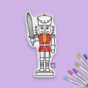 Christmas Color Your Own Nutcracker Pillow