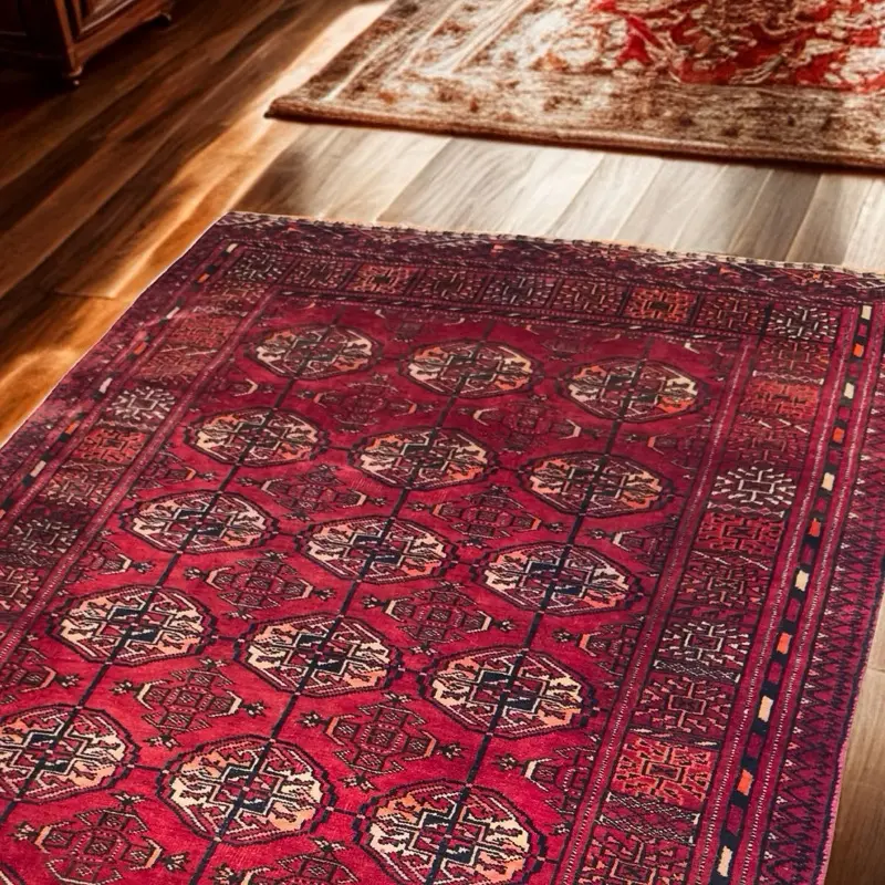 Antique Persian Qashqai Turkoman Rug – Handwoven 3’5” x 6’5” | Museum-Grade