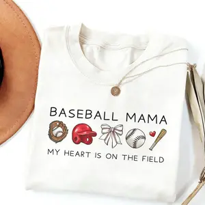 Baseball Mama Tshirt For Game Day, Baseball Mom T-Shirt, Baseball Tee For Mother's Day Gift, Cute Baseball Mama TShirt