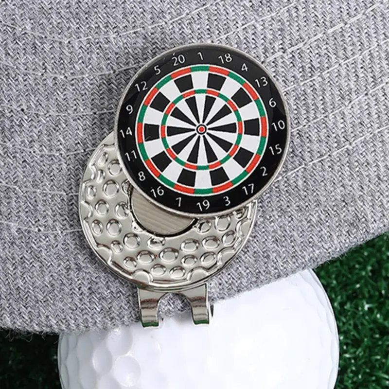 Creative Dartboard Design Golf Hat Clip, Fashionable Golf Hat Clip for Women & Men, Golf Accessories, Golf Ball Marker, Trendy All-match & Exquisite Brooch for Birthday Gift