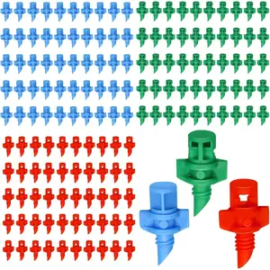 150Pcs Drip Irrigation Emitters, Micro Sprinkler Heads Misting Sprinkler Refraction Micro Sprayer Nozzles for Plants Lawn Water System (90/180/360 Degrees)