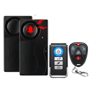 Awapow Wireless Vibration Bike Alarm With Remote Control Anti-Theft Door And Window Alarm 110dB Loud Home Bicycle Security