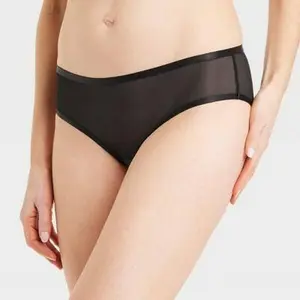 Women's Comfy Stretchy Cotton Mesh Cheeky Panties - Auden™ Black XS, Everyday Underwear for Slacks Pairing