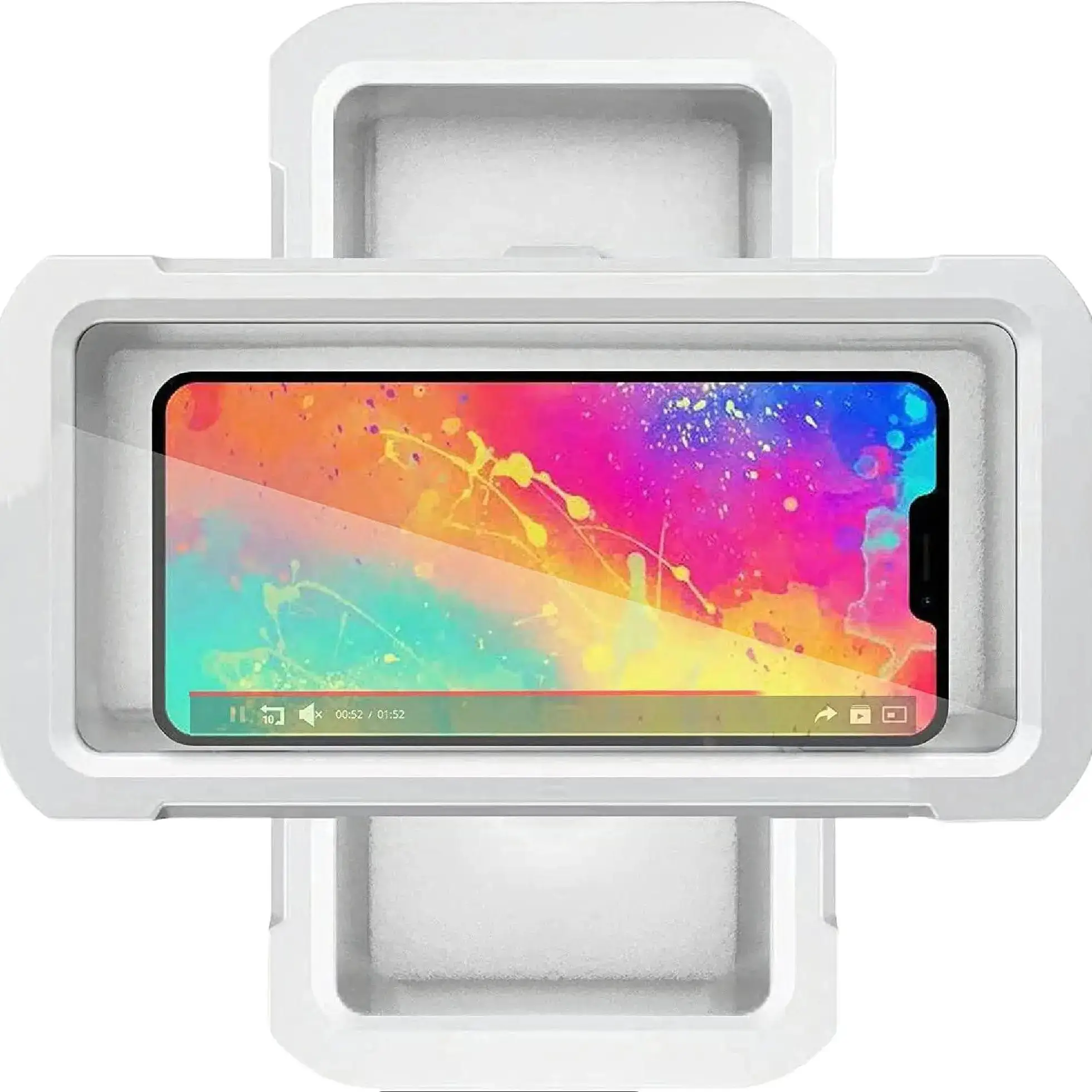 【Top Seller】Waterproof Shower Phone Holder, 360° Rotation Shower Phone Case, Anti-Fog High Sensitivity Cover Mount Box for Bathroom Bathtub Kitchen, C