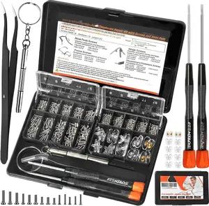 Eyeglass Repair Tool Kit, Eye Glasses Repairing  Set with Compatible Eyeglass Screws, Nose Pads,Tweezer,Small  for Eyeglasses,Sunglasses and Nose Pads