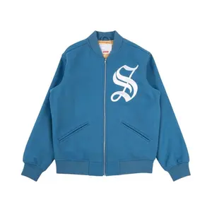 Supreme Men's Old English Varsity Jacket Dusty Blue, from StockX