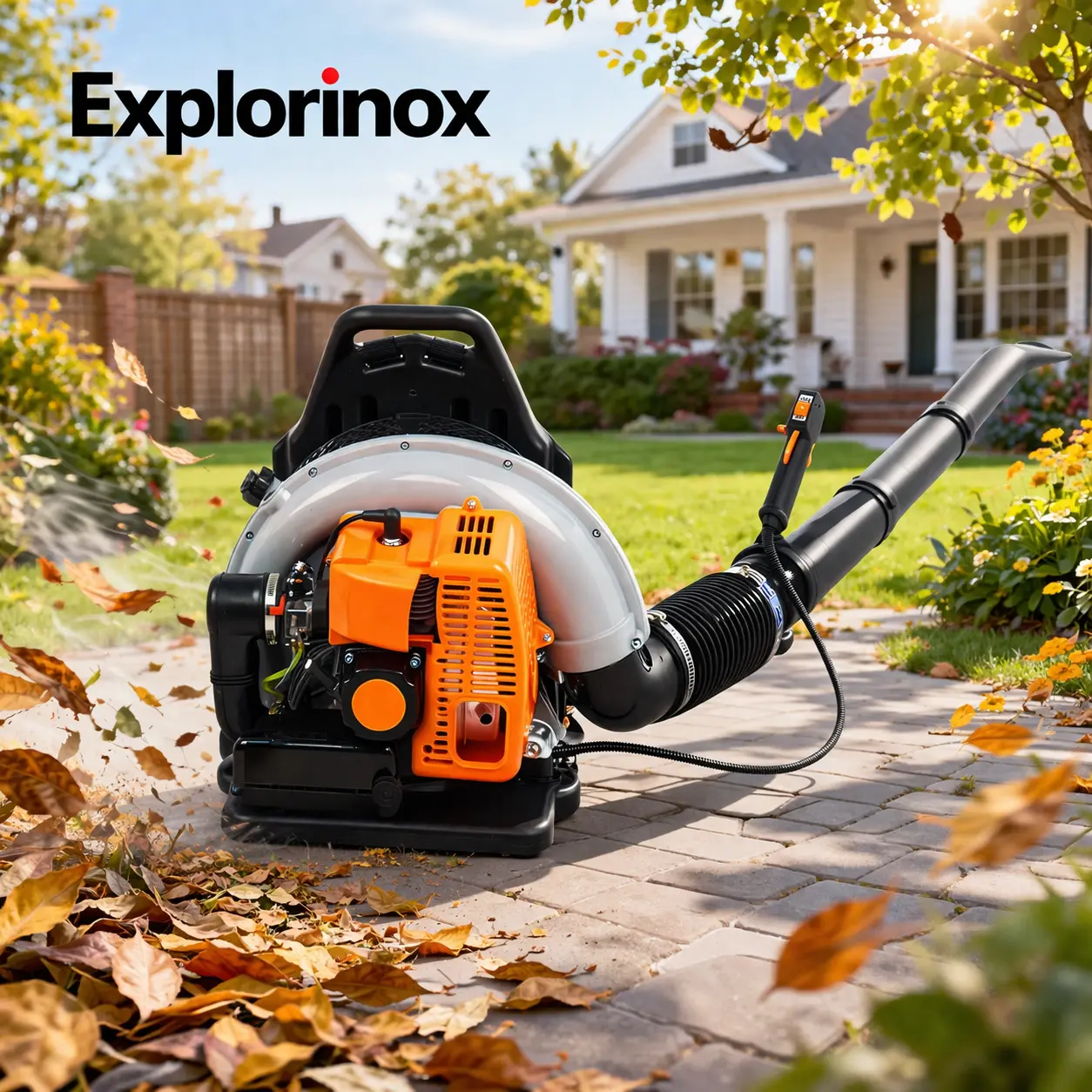 Explorinox Snow blower 1 Set Leaf Blower 2-Stroke Engine Multi-purpose 63 Cubic Centimeter High Strength Snow Blower for Outdoor