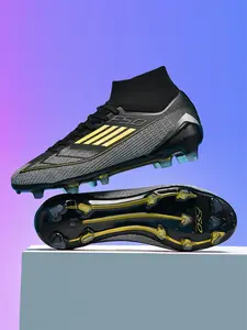 New Men's Football Shoes Anti-Slip Ag Nails Professional Competition Training Football Cleats Outdoor Lawn Soccer Boots High-Top Breathable Sporty