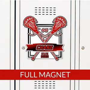 Lacrosse Square Locker Magnet