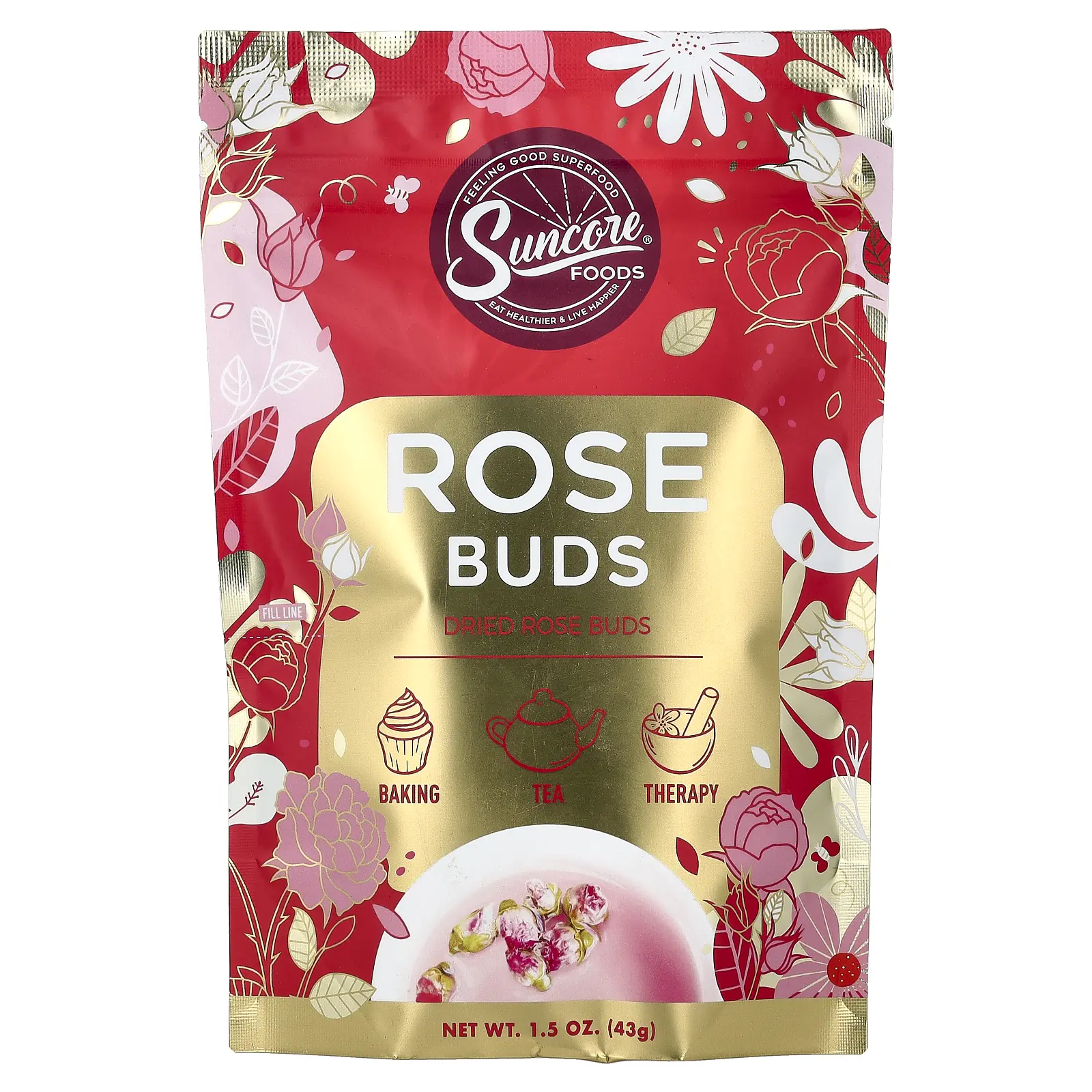 Suncore Foods Dried Rose Buds, 1.5 oz (43 g) Suncore Foods Dried Rose Buds, 1.5 oz (43 g)
